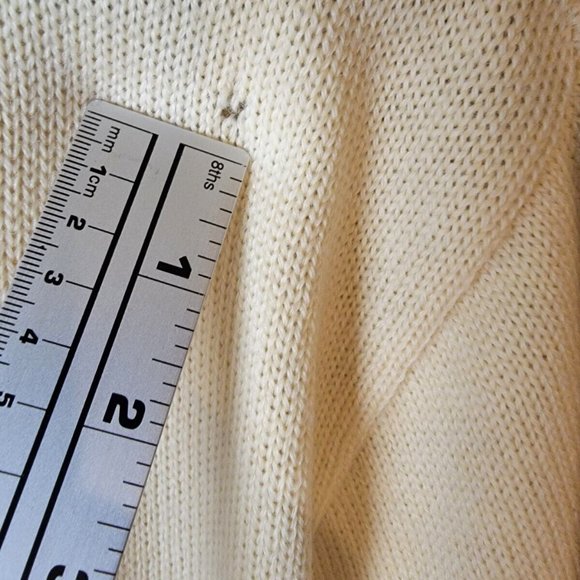 VNTG BLEPP-COOMBS SPORTING GOODS Men's Ivory Long Sleeve Cardigan Sweater Sz 42 - Picture 5 of 9